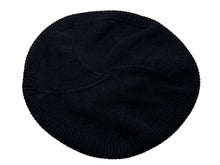 画像をギャラリービューアに読み込む, CHANEL シャネル ベレー帽 ニット帽 ニットベレー ココマーク ブラック ブルー 金属繊維 帽子 美品 中古 4c074476