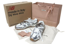 画像をギャラリービューアに読み込む, 新品未使用 MIUMIU ミュウミュウ NewBalance ニューバランス 530 SL Silver Pack レザー メッシュ シルバー ブラウン サイズ43 中古 4c074506