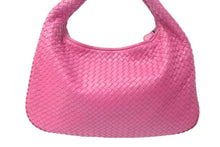 画像をギャラリービューアに読み込む, 極美品 BOTTEGA VENETA ボッテガ ヴェネタ イントレチャート ホーボーバッグ ワンショルダーバッグ レザー ピンク 中古 4c074534