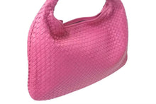 画像をギャラリービューアに読み込む, 極美品 BOTTEGA VENETA ボッテガ ヴェネタ イントレチャート ホーボーバッグ ワンショルダーバッグ レザー ピンク 中古 4c074534