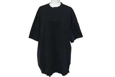 Sacai サカイ 半袖Ｔシャツ リップストップパネル Tシャツ ブラック コットン ポリエステル 3 24-03473M 美品 中古 4c074573