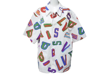 極美品 LOUIS VUITTON ルイヴィトン NBA バスケットボール レターオーバーシャツ RM212M ES9 HLS01W サイズL 21SS 中古 4c074606