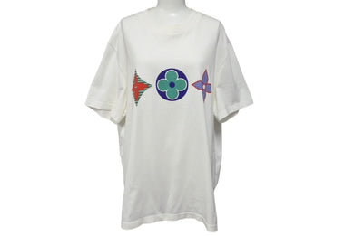 LOUIS VUITTON ルイヴィトン プリント ホワイト マルチカラー Tシャツ RM202M NPG HJY01W 良品 中古 4c074616