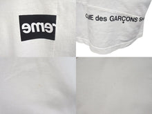 画像をギャラリービューアに読み込む, Supreme × Comme des Garcons SHIRT シュプリーム コムデギャルソン シャツ 18AW スプリット ボックス ロゴ 半袖Ｔシャツ ホワイト サイズXL 美品 中古 4c074644
