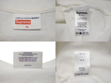 画像をギャラリービューアに読み込む, Supreme × Comme des Garcons SHIRT シュプリーム コムデギャルソン シャツ 18AW スプリット ボックス ロゴ 半袖Ｔシャツ ホワイト サイズXL 美品 中古 4c074644
