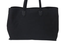 画像をギャラリービューアに読み込む, BURBERRY バーバリー ロゴディテール トートバッグ 8009268 ブラック コットンキャンバス 美品 中古 4c074716
