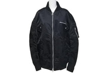 画像をギャラリービューアに読み込む, 極美品 sacai サカイ MA-1 ジャケット 21-02523M サイズ3 ブラック ナイロン 切り返しデザイン 21SS 中古 4c074758