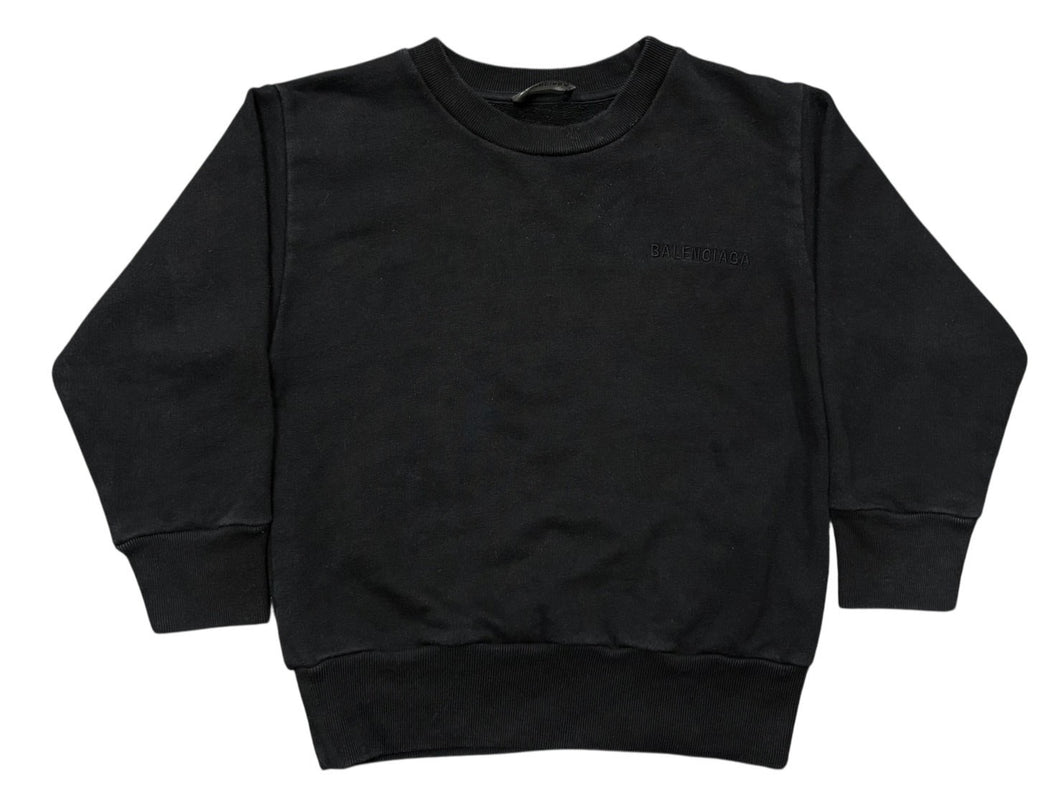 BALENCIAGA バレンシアガ スウェット キッズ 558145 TDV29 ポルトガル製 コットン ポリエステル ブラック サイズ2 良品 中古 4c074775