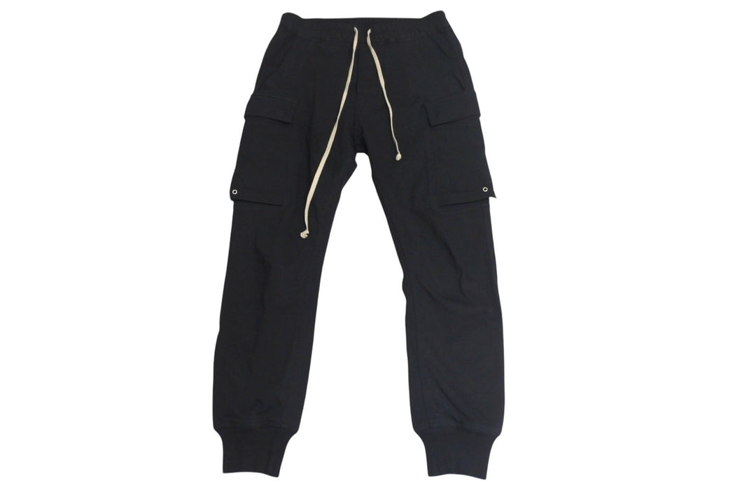 RICK 0WENS リックオウエンス CARGO JOG PANTS カーゴジョグパンツ ブラック コットン RU19F4396-BA 美品 中古 4c074792
