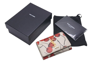 SAINT LAURENT サンローラン チェリー柄 日本限定 キーケース5連 654062 ロゴ 美品 中古 4c074847