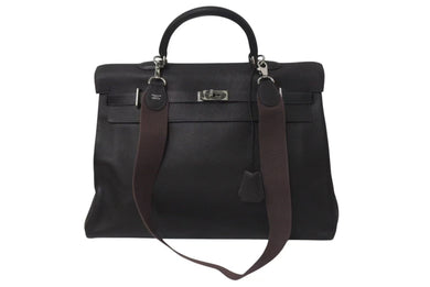 極美品 激レア HERMES エルメス ケリー50 2way ハンドバック カフェ トリヨンクレマンス シルバー金具 □E刻印 美品 中古 4c075069