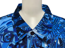 Load image into Gallery viewer, 極美品 PellePelle Marc Buchanan ペレペレ マークブキャナン Button up shirt ボタンアップシャツ ブルー XL 中古 4c075099