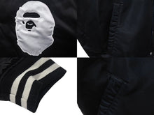画像をギャラリービューアに読み込む, A BATHING APE アベイシングエイプ ベイプロゴ リバーシブルジャケット 2XL 001GD1201001H 黒 ネイビー 美品 中古 4c075103