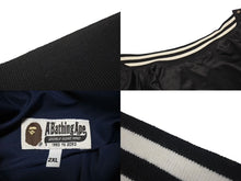 画像をギャラリービューアに読み込む, A BATHING APE アベイシングエイプ ベイプロゴ リバーシブルジャケット 2XL 001GD1201001H 黒 ネイビー 美品 中古 4c075103
