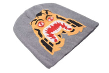 画像をギャラリービューアに読み込む, A BATHING APE アベイシングエイプ Tiger shark beanie タイガーシャークビーニー グレー/オレンジ 美品 中古 4c075107