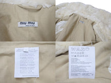 画像をギャラリービューアに読み込む, 極美品 MIUMIU ミュウミュウ ファーコート ジャケット アセテート コットン ポリエステル ビスコース ホワイト サイズ40 中古 4c075109