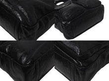 画像をギャラリービューアに読み込む, MIUMIU ミュウミュウ 21SS ヴィッテロ 2WAY レザー ショルダーバッグ ブラック ナイロン ロゴ ハンドバッグ シルバー金具 美品 中古 4c075111