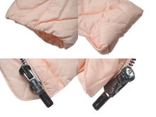 画像をギャラリービューアに読み込む, 極美品 MIUMIU ミュウミュウ 14AW キルティング ダウンコート ピンク フーディ― ナイロン MS1025 アウター ロゴ サイズ38 中古 4c075115