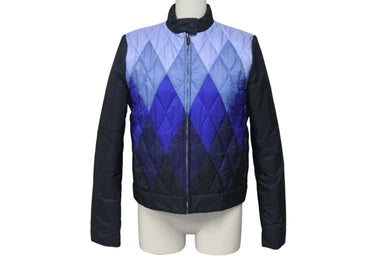 MIUMIU ミュウミュウ ダウンジャケット AMM1 2014 1348 ML348 R142 1IGV ブラック ネイビー 美品 中古 4c075116