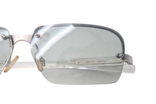 画像をギャラリービューアに読み込む, 極美品 PRADA プラダ サングラス SPR 71C 2AC-7N1 クリア シルバー プラスチック メタル ロゴ グラデーション 中古 4c075127