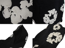 画像をギャラリービューアに読み込む, 新品同様 DENIMTEARS デニムティアーズ コットンリース プルオーバースウェットパーカー フラワー ブラック サイズS 中古 4c075169