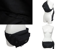 画像をギャラリービューアに読み込む, PRADA プラダ ウエストバッグ ボディバッグ トライアングルロゴ 2VL005 ナイロン ブラック シルバー金具 美品 中古 4c075240