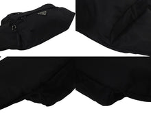 画像をギャラリービューアに読み込む, PRADA プラダ ウエストバッグ ボディバッグ トライアングルロゴ 2VL005 ナイロン ブラック シルバー金具 美品 中古 4c075240