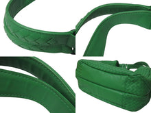 画像をギャラリービューアに読み込む, 極美品 BOTTEGA VENETA ボッテガヴェネタ カンパーナ ワンショルダーバッグ イントレチャート グリーン レザー 中古 4c075250