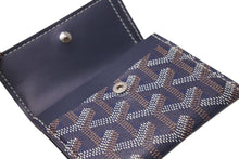 画像をギャラリービューアに読み込む, 新品未使用品 GOYARD ゴヤール マリニー ウォレット コインケース 小銭入れ カードケース PVC レザー ネイビー 中古 4c075267