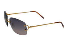 Load image into Gallery viewer, 極美品 CARTIER カルティエ メガネ リムレス ブラウン サングラス ゴールド金具 メタル プラスチック 中古 4c075278