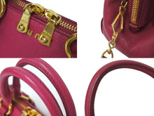 画像をギャラリービューアに読み込む, 極美品 MIUMIU ミュウミュウ Mandras マンドラス 2WAYS ハンドバッグ ピンク レザー RL0058 ゴールド金具 中古 4c075377