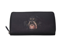 画像をギャラリービューアに読み込む, Givenchy ジバンシー 長財布 ロットワイラー 長財布 ブラック レザー シルバー金具 美品 中古 4c075413