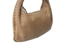 画像をギャラリービューアに読み込む, BOTTEGA VENETA ボッテガ ヴェネタ イントレチャート ホーボーバッグ ワンショルダーバッグ レザー ベージュ 115653 美品 中古 4c075457