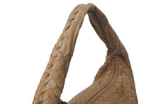 画像をギャラリービューアに読み込む, BOTTEGA VENETA ボッテガ ヴェネタ イントレチャート ホーボーバッグ ワンショルダーバッグ レザー ベージュ 115653 美品 中古 4c075457