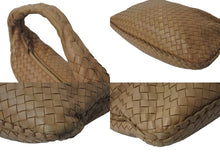 画像をギャラリービューアに読み込む, BOTTEGA VENETA ボッテガ ヴェネタ イントレチャート ホーボーバッグ ワンショルダーバッグ レザー ベージュ 115653 美品 中古 4c075457