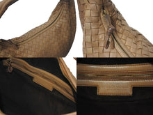 画像をギャラリービューアに読み込む, BOTTEGA VENETA ボッテガ ヴェネタ イントレチャート ホーボーバッグ ワンショルダーバッグ レザー ベージュ 115653 美品 中古 4c075457