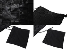 画像をギャラリービューアに読み込む, BOTTEGA VENETA ボッテガヴェネタ カセット イントレチャート フォールドオーバー バックパック ブラック レザー 美品 中古 4c075460