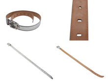 画像をギャラリービューアに読み込む, 極美品 DOLCE&amp;GABBANA ドルチェアンドガッバーナ ベルト D&amp;G ロゴバックル シルバー レザー BE0289 中古 4c075463