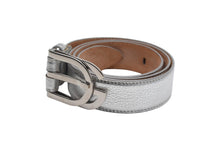 画像をギャラリービューアに読み込む, 極美品 DOLCE&amp;GABBANA ドルチェアンドガッバーナ ベルト D&amp;G ロゴバックル シルバー レザー BE0289 中古 4c075463