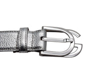 画像をギャラリービューアに読み込む, 極美品 DOLCE&amp;GABBANA ドルチェアンドガッバーナ ベルト D&amp;G ロゴバックル シルバー レザー BE0289 中古 4c075463