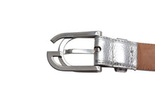 画像をギャラリービューアに読み込む, 極美品 DOLCE&amp;GABBANA ドルチェアンドガッバーナ ベルト D&amp;G ロゴバックル シルバー レザー BE0289 中古 4c075463
