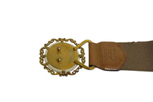 画像をギャラリービューアに読み込む, DOLCE&amp;GABBANA ドルチェアンドガッバーナ ヘリテージベルト ブラウン ラバー レザー レディースコレクション 美品 中古 4c075464