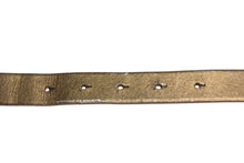 画像をギャラリービューアに読み込む, DOLCE&amp;GABBANA ドルチェアンドガッバーナ D&amp;Gロゴベルト メタリックレザー ラインストーン レディース 美品 中古 4c075466