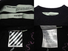 画像をギャラリービューアに読み込む, 極美品 OFF WHITE オフホワイト バックアロー モヘアウールニット セーター ブラック サイズS 中古 OMHA036F17650004 4c075511