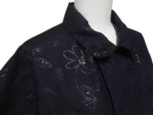 画像をギャラリービューアに読み込む, 新品未使用 HERMES エルメス オープンカラーシャツ 開襟シャツ 25SS サイズ50 花柄 総柄 刺繍 ネイビー 中古 4c075535