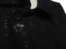 画像をギャラリービューアに読み込む, 新品未使用 HERMES エルメス オープンカラーシャツ 開襟シャツ 25SS サイズ50 花柄 総柄 刺繍 ネイビー 中古 4c075535