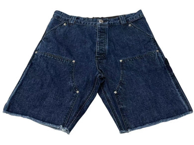 新品未使用 CHROME HEARTS クロムハーツ デニム ハーフパンツ サイズ36 シルバー925 コットン 中古 4c075555