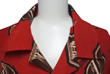 画像をギャラリービューアに読み込む, 極美品 Ruff Ryders ラフライダー 半袖シャツ 総柄シャツ 51437 KOREA製 ポリエステル レッド 中古 4c075585