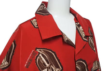 画像をギャラリービューアに読み込む, 極美品 Ruff Ryders ラフライダー 半袖シャツ 総柄シャツ 51437 KOREA製 ポリエステル レッド 中古 4c075585