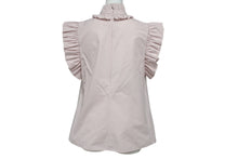 Load image into Gallery viewer, JIL SANDER ジルサンダー ノースリーブフリルシャツ J01NC0101 J45002 イタリア製 コットン ピンク サイズ32 美品 中古 4c075591